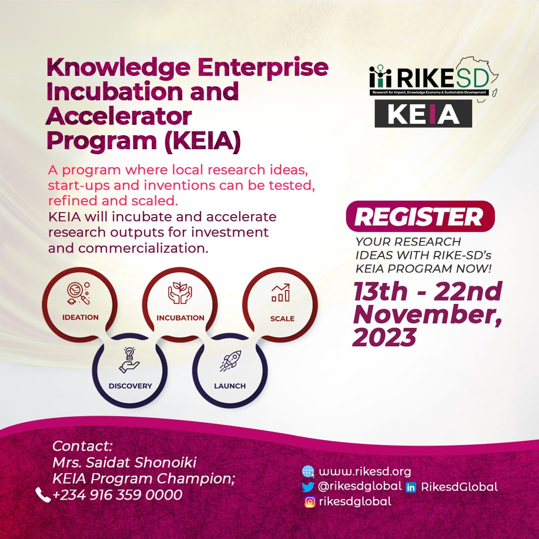 KNOWLEDGE ENTERPRISE INCUBATION AND ACCELERATION PROGRAM